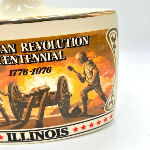 Early Times Bourbon American Revolution Bicentennial Ceramic Decanter Illinois - Picture 4 of 10